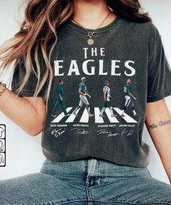 Eagles Walking Abbey Road Signatures Football Shirt, Nick Sirianni