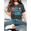 Comfort Colors® All American Girl Shirt, Retro 4th Of July Shirt