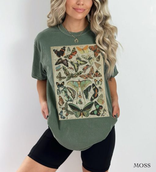 Vintage Butterfly Poster Comfort Colors Graphic Tee