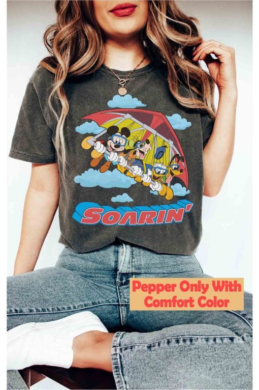 Vintage Soarin' Around The World Mickey & Friends Comfort Color T-shir