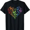 Pi Day Shirt Rainbow Heart Math LGBT Gay Lesbian Pride Gift T-Shirt