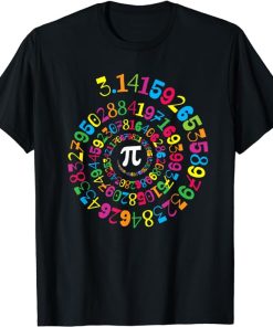 Pi Spiral Novelty Math Geek 3.14 Pi Day T-Shirt