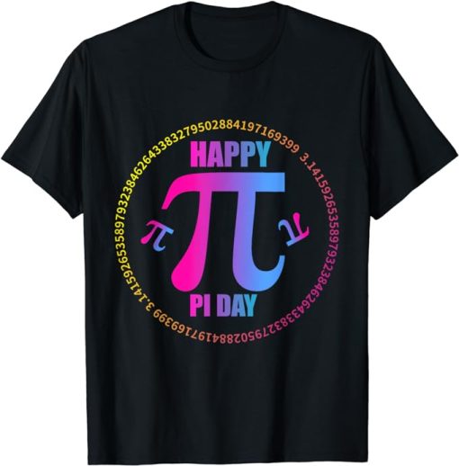 Happy Pi Spiral Novelty Math Geek 3.14 Pi Day T-Shirt