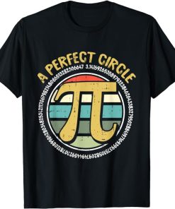 Perfect Circle Pi Day Retro Math Symbols Number Teacher Gift T-Shirt