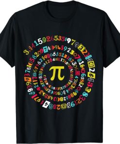 Funny Pi Day Shirt Spiral Pi Math Tee for Pi Day 3.14 T-Shirt