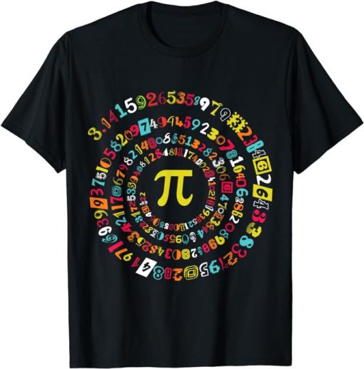 Funny Pi Day Shirt Spiral Pi Math Tee for Pi Day 3.14 T-Shirt