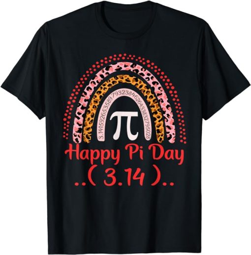 Fun Pi day 3.14 Math Teacher Rainbow T-Shirt