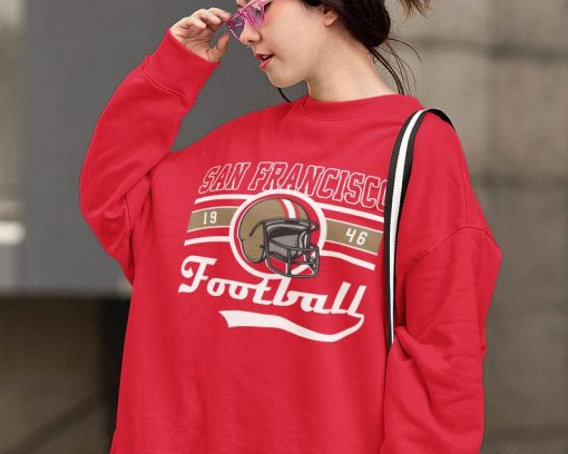 San Francisco Football Crewneck Sweatshirt / T-Shirt, The Niners, Vintage San Francisco Sweatshirt 49ers