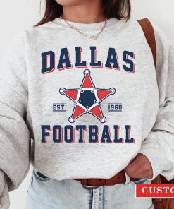 Dallas Football Christmas Sweatshirt, Vintage Cowboy Xmas Crewneck Sweatshirt