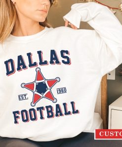 Dallas Football Christmas Sweatshirt, Vintage Cowboy Xmas Crewneck Sweatshirt