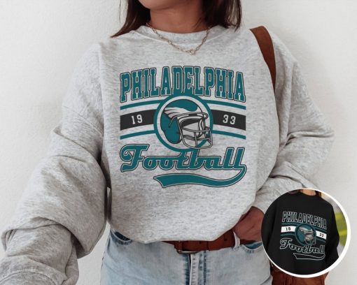 Philadelphia Football T-Shirt  Sweatshirt, Eagle Sweatshirt, Vintage Style Philadelphia Football Shirt