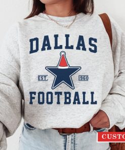 Dallas Football Christmas Sweatshirt, Vintage Cowboy Christmas Crewneck