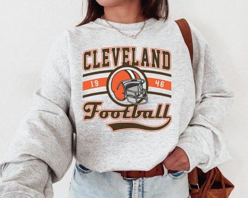 Cleveland Football Crewneck Sweatshirt, Browns Sweatshirt, Vintage Cleveland Sweatshirt, Retro Cleveland Shirt