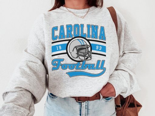 Carolina Football Crewneck, Panthers Sweatshirt, Vintage Carolina Football Crewneck Sweatshirt