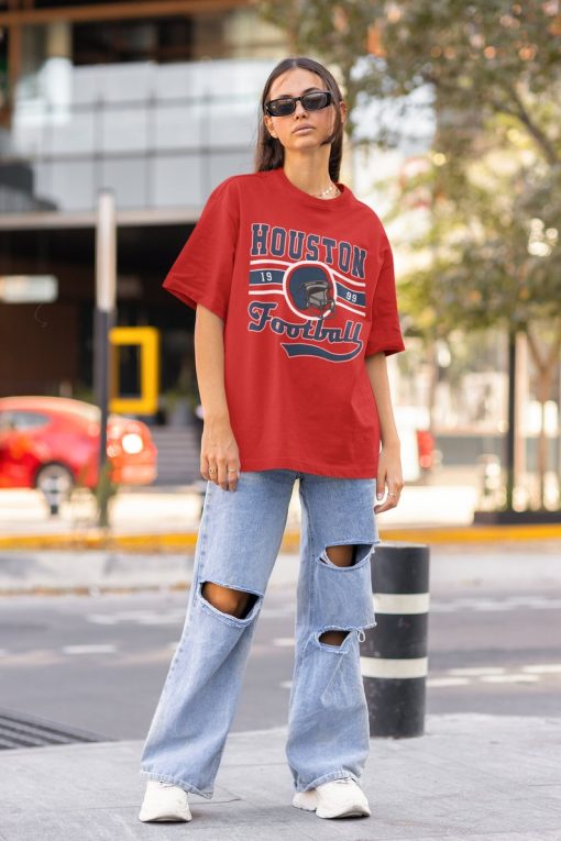 Houston Football Crewneck, Texans Sweatshirt, Vintage Houston Football Crewneck Sweatshirt, Houston T-Shirt