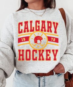 Calgary Flame Sweatshirt, Vintage Calgary Flame Sweatshirt  Shirt, Flames Sweater, Flames Shirt, Hockey Fan Shirt