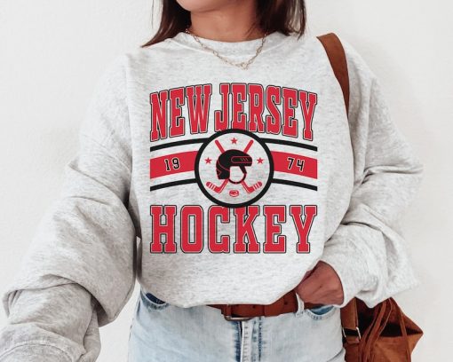 Vintage New Jersey Devil Sweatshirt  T-Shirt, New Jersey Devil Sweater, Devils T-Shirt, Hockey Fan Shirt