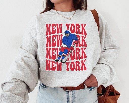 New York Ranger Sweatshirt, Rangers T-Shirt, Hockey Sweatshirt, College Sweater, Vintage New York, Hockey Fan Shirt