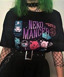 Neko Mancer Shirt -goth shirt,goth clothing,gothic shirt,pastel goth shirt,kawaii shirt,aesthetic shirt,kawaii clothing