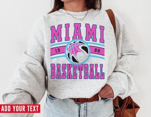 Vintage Miami vic Sweatshirt  T-Shirt, vice Sweater, Miami vic, vice T-Shirt, Vintage Basketball Fan Shirt