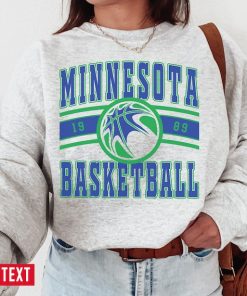 Vintage Minnesota Timberwolve Sweatshirt  T-Shirt, Minnesota Timberwolve, Timberwolves Sweater, Timberwolves TShirt