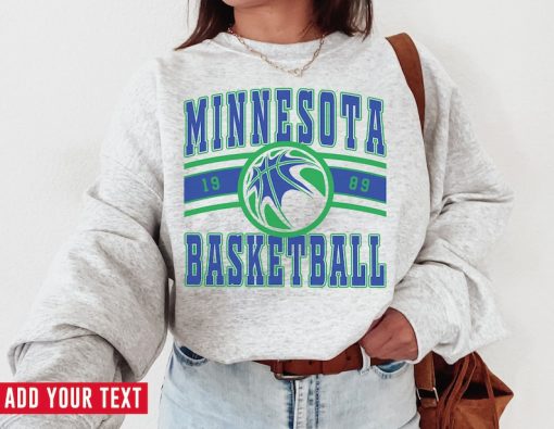 Vintage Minnesota Timberwolve Sweatshirt  T-Shirt, Minnesota Timberwolve, Timberwolves Sweater, Timberwolves TShirt