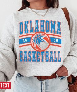 Vintage Oklahoma Thunde Sweatshirt  T-Shirt, Thunder Sweater, Thunder T-Shirt, Vintage Basketball Fan