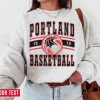 Vintage Portland Basketball Sweatshirt  T-Shirt, Portland Basketball Sweater, Vintage Basketball Fan Shirt