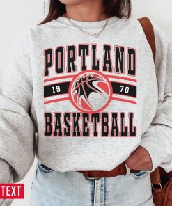 Vintage Portland Basketball Sweatshirt  T-Shirt, Portland Basketball Sweater, Vintage Basketball Fan Shirt