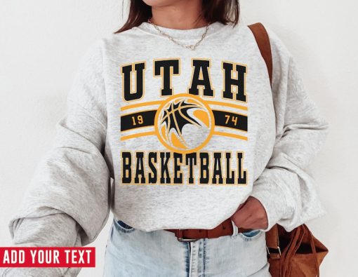 Utah Jaz, Vintage Utah Basketball Sweatshirt  T-Shirt, Jazz Sweater, Jazz T-Shirt, Vintage Basketball Fan Shirt