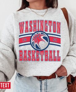 Vintage Washington Basketball Sweatshirt  T-Shirt, Washington Wizard Sweater, Wizards T-Shirt, Vintage Basketball Fan