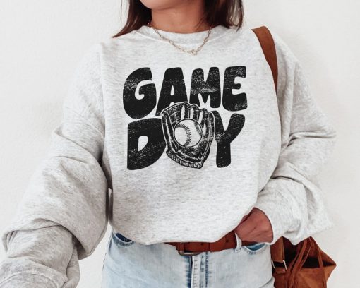 Baseball Game Day Sweatshirt / T-Shirt, Baseball Season Shirt, Baseball Crewneck, Baseball Mom Shirt, Baseball Fan Shirt