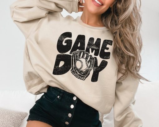 Baseball Game Day Sweatshirt / T-Shirt, Baseball Season Shirt, Baseball Crewneck, Baseball Mom Shirt, Baseball Fan Shirt