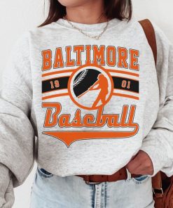 Vintage Baltimore Oriole EST 1901 Sweatshirt / T-Shirt, Oriole Crewneck Sweatshirt, Baltimore Baseball Shirt