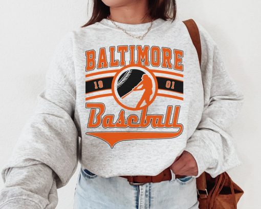 Vintage Baltimore Oriole EST 1901 Sweatshirt / T-Shirt, Oriole Crewneck Sweatshirt, Baltimore Baseball Shirt