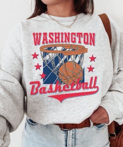 Vintage Washington Basketball Sweatshirt  T-Shirt, Washington Wizard Crewneck, Wizards T-Shirt, Vintage Basketball Fan