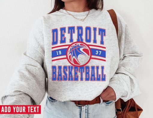 Detroit Piston, Vintage Detroit Piston Sweatshirt T-Shirt, Pistons Sweater, Pistons T-Shirt