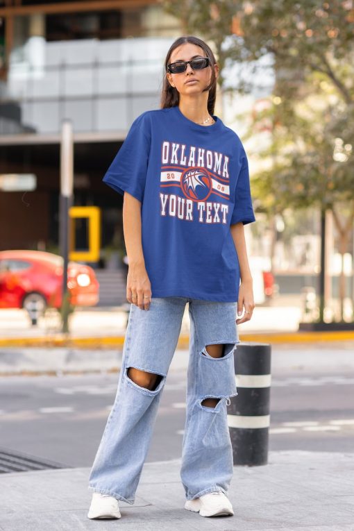 Vintage Oklahoma Thunde Sweatshirt  T-Shirt, Thunder Sweater, Thunder T-Shirt, Vintage Basketball Fan