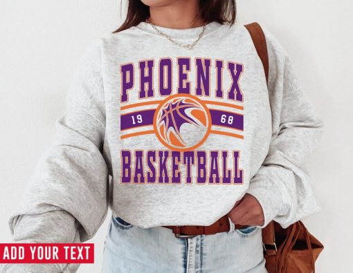 Vintage Phoenix Basketball Sweatshirt  T-Shirt, Phoenix Sun Sweater, Suns T-Shirt, Vintage Basketball Fan Shirt