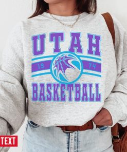 Vintage Utah Basketball Sweatshirt  T-Shirt, Utah Jaz Sweater, Jazz T-Shirt, Vintage Basketball Fan Shirt