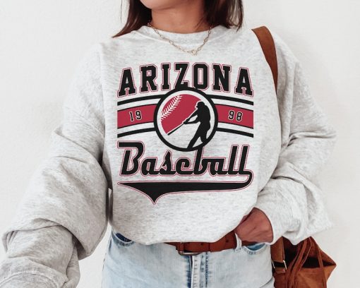 Vintage Arizona Diamondback Crewneck Sweatshirt / TShirt, Diamondbacks EST 1998 Sweatshirt, Arizona Baseball Shirt