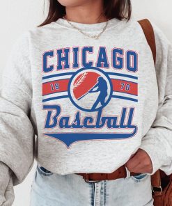 Vintage Chicago Cub Crewneck Sweatshirt / T-Shirt, Cubs EST 1870 Sweatshirt, Chicago Baseball Shirt, Retro Cubs Shirt