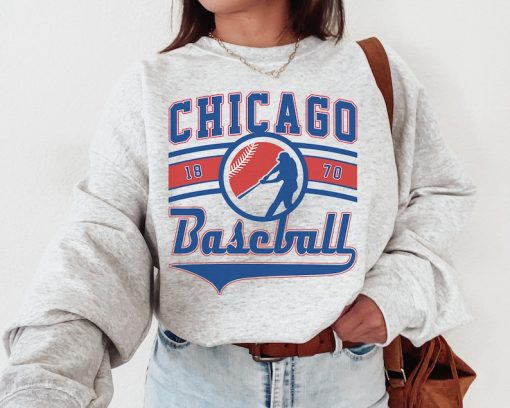 Vintage Chicago Cub Crewneck Sweatshirt / T-Shirt, Cubs EST 1870 Sweatshirt, Chicago Baseball Shirt, Retro Cubs Shirt