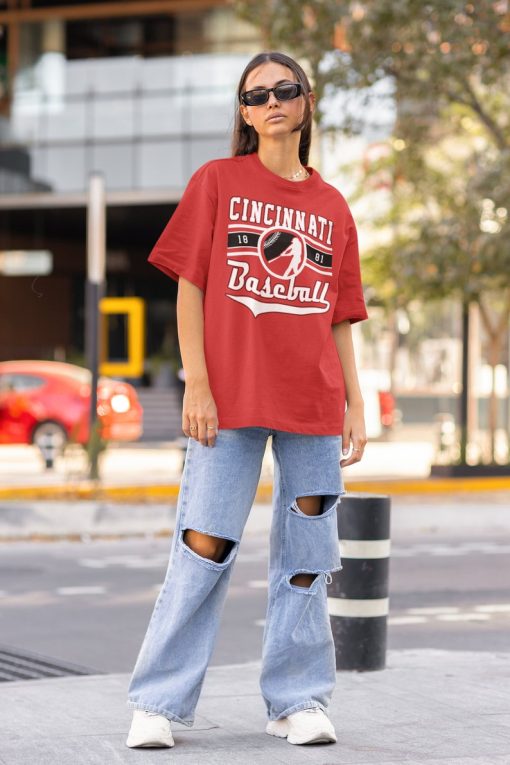 Vintage Cincinnati Red Crewneck Sweatshirt / T-Shirt, Cincinnati Red EST 1881 Sweatshirt, Cincinnati Baseball Shirt