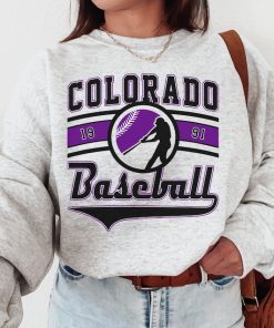 Vintage Colorado Rockie Crewneck Sweatshirt / T-Shirt, Rockies EST 1991 Sweatshirt, Colorado Baseball Shirt