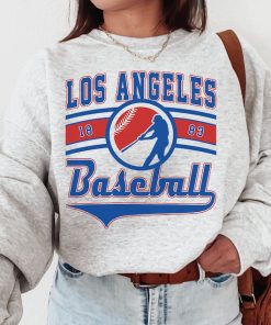 Vintage Los Angeles Dodger Crewneck Sweatshirt / T-Shirt, Dodgers EST 1883 Sweatshirt, Los Angeles Baseball Shirt