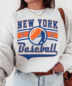 Vintage New York Met Crewneck Sweatshirt / T-Shirt, Mets EST 1962 Sweatshirt, New York Baseball Game Day Shirt