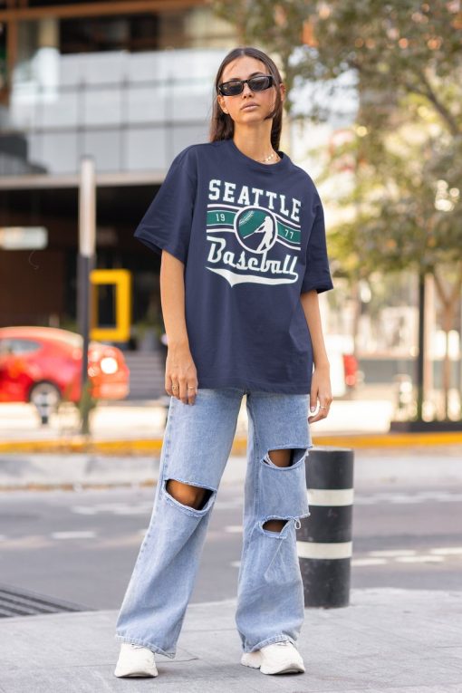 Vintage Seattle Mariner Crewneck Sweatshirt / T-Shirt, Mariners EST 1977 Sweatshirt, Seattle Baseball Game Day Shirt