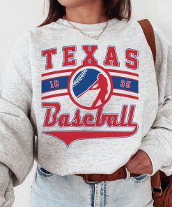 Vintage Texas Ranger Crewneck Sweatshirt / T-Shirt, Rangers EST 1835 Sweatshirt, Texas Baseball Game Day Shirt