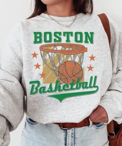 Boston Celtic, Vintage Boston Celtic Sweatshirt T-Shirt, Boston Basketball Shirt, Celtics TShirt, Basketball Fan Shirt